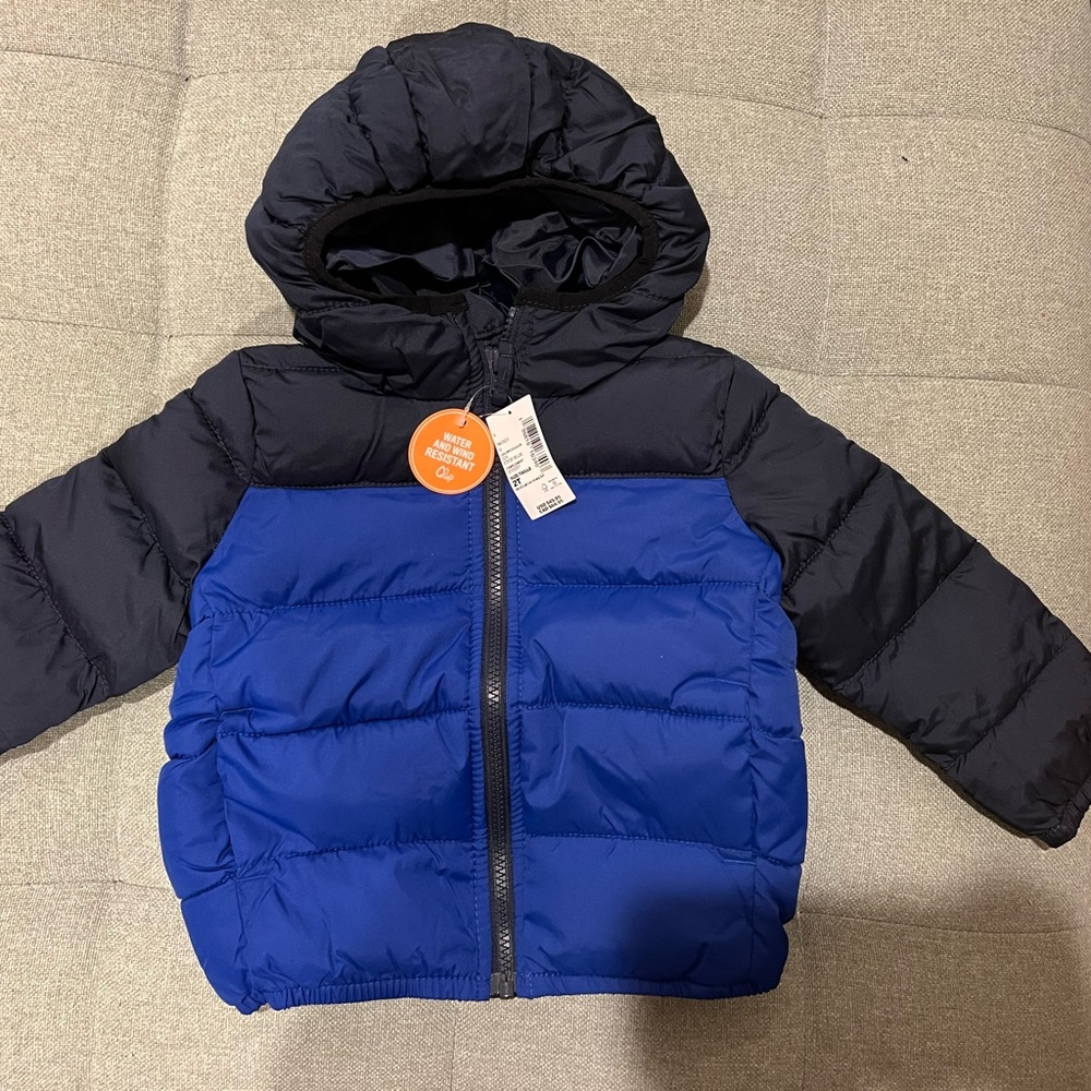 The children’s place toddler blue/navy Puffer winter Jacket 2T 5T